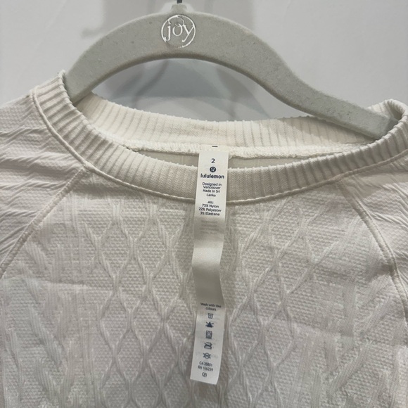 Lululemon Cable Knit White Swiftly Tech Long Sleeve - Picture 3 of 3